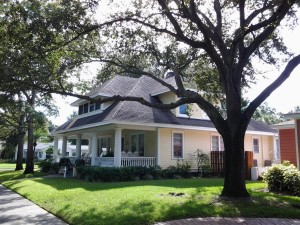 Restored porch and columns